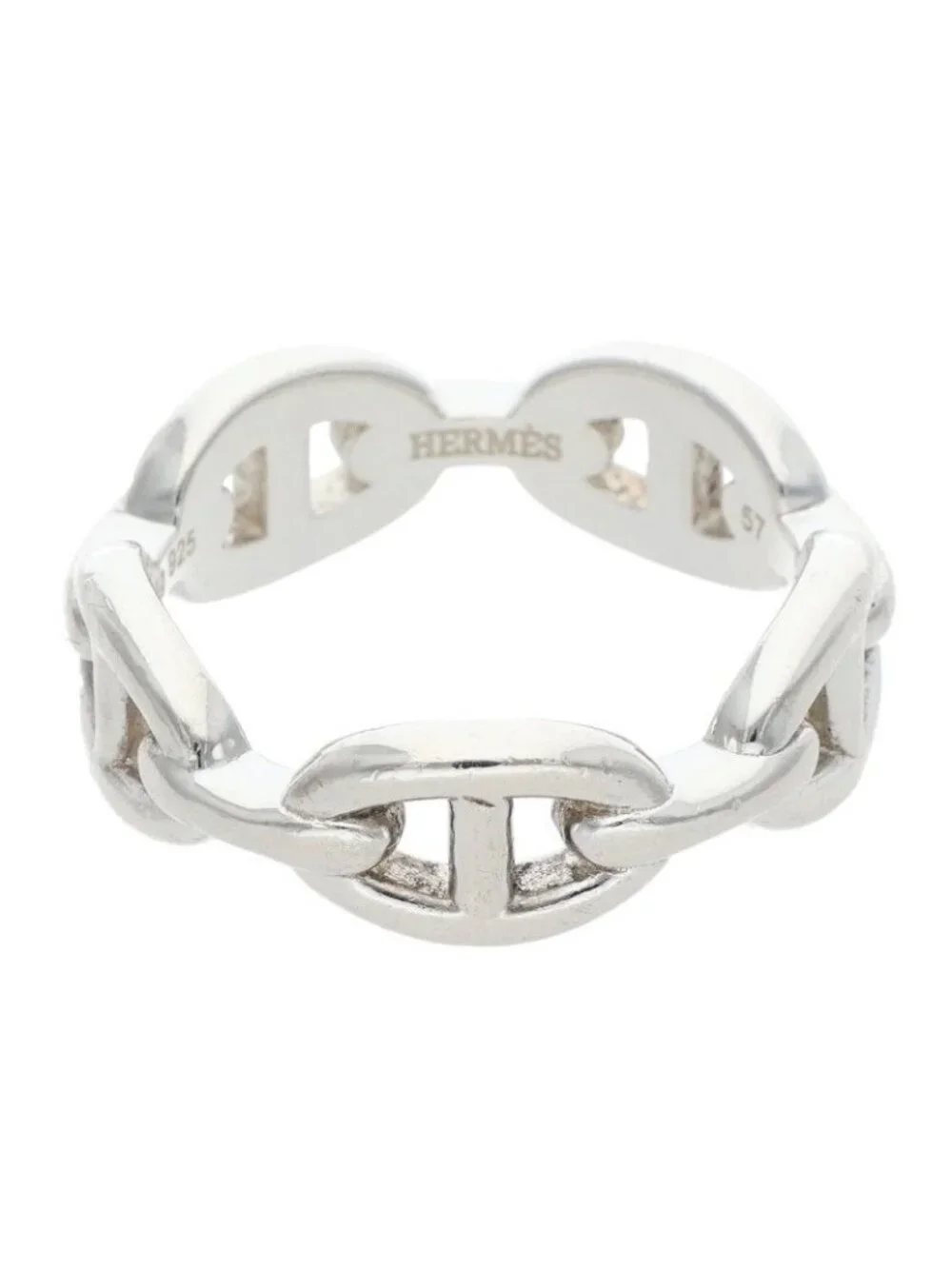 Hermes Chaine D'ancre Enchainee PM Silver Ring